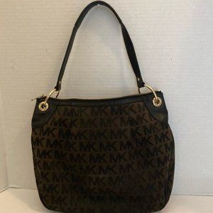 Michael Kors Brown Signature  Hobo Shoulder Bag